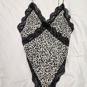 Jessica Collins leopard lace bodysuit